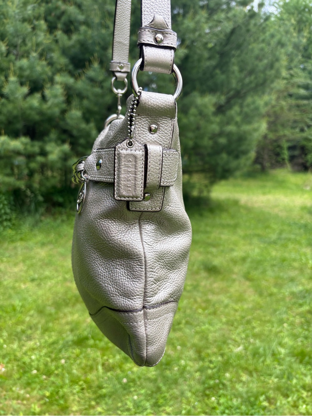 Coach Leather Chain Accent Crossbody Bag - Picture 13 of 17